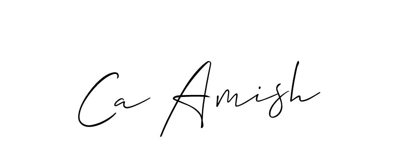 It looks lik you need a new signature style for name Ca Amish. Design unique handwritten (Allison_Script) signature with our free signature maker in just a few clicks. Ca Amish signature style 2 images and pictures png