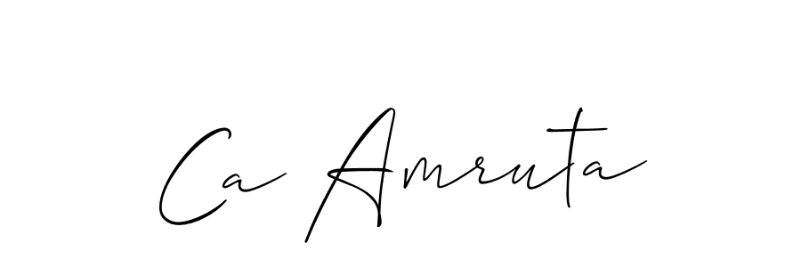 How to Draw Ca Amruta signature style? Allison_Script is a latest design signature styles for name Ca Amruta. Ca Amruta signature style 2 images and pictures png