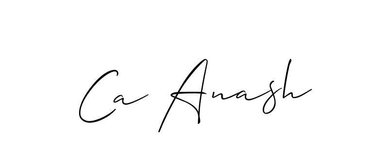 How to make Ca Anash signature? Allison_Script is a professional autograph style. Create handwritten signature for Ca Anash name. Ca Anash signature style 2 images and pictures png