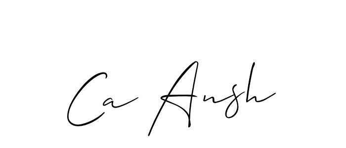 Use a signature maker to create a handwritten signature online. With this signature software, you can design (Allison_Script) your own signature for name Ca Ansh. Ca Ansh signature style 2 images and pictures png