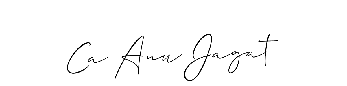 This is the best signature style for the Ca Anu Jagat name. Also you like these signature font (Allison_Script). Mix name signature. Ca Anu Jagat signature style 2 images and pictures png