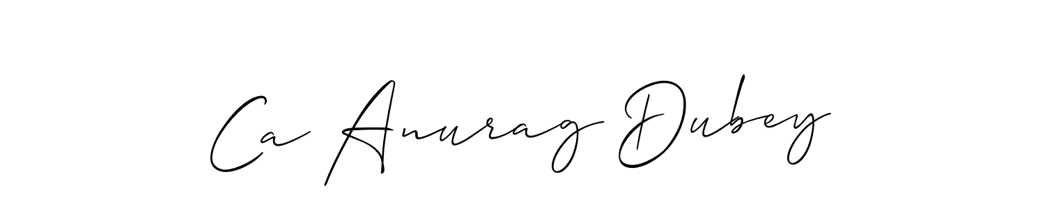 Make a beautiful signature design for name Ca Anurag Dubey. With this signature (Allison_Script) style, you can create a handwritten signature for free. Ca Anurag Dubey signature style 2 images and pictures png