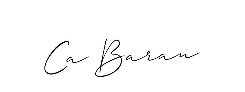 Make a beautiful signature design for name Ca Baran. With this signature (Allison_Script) style, you can create a handwritten signature for free. Ca Baran signature style 2 images and pictures png