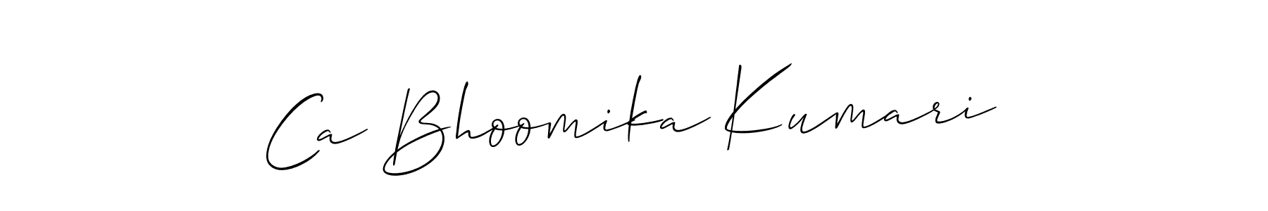 Make a beautiful signature design for name Ca Bhoomika Kumari. Use this online signature maker to create a handwritten signature for free. Ca Bhoomika Kumari signature style 2 images and pictures png