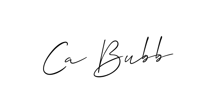 How to make Ca Bubb name signature. Use Allison_Script style for creating short signs online. This is the latest handwritten sign. Ca Bubb signature style 2 images and pictures png