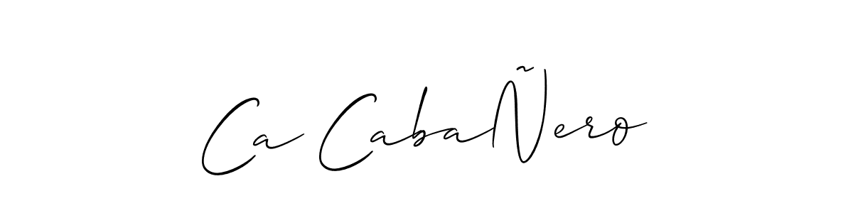 Make a beautiful signature design for name Ca CabaÑero. With this signature (Allison_Script) style, you can create a handwritten signature for free. Ca CabaÑero signature style 2 images and pictures png