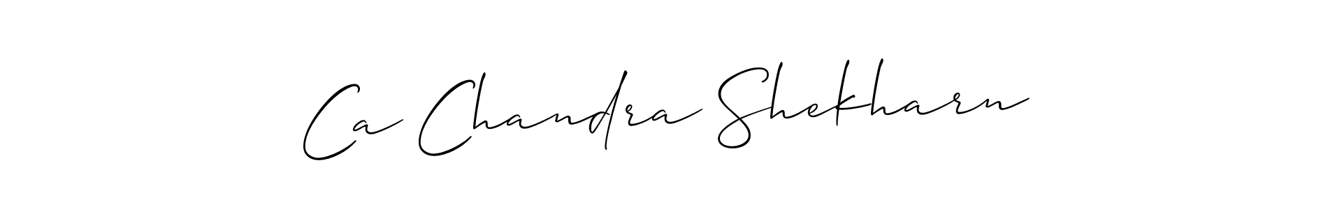 if you are searching for the best signature style for your name Ca Chandra Shekharn. so please give up your signature search. here we have designed multiple signature styles  using Allison_Script. Ca Chandra Shekharn signature style 2 images and pictures png