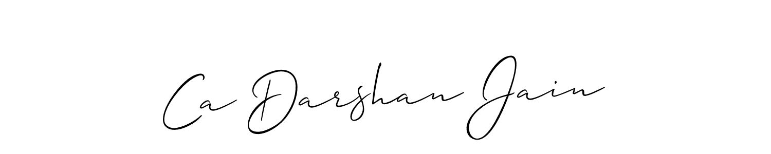Also we have Ca Darshan Jain name is the best signature style. Create professional handwritten signature collection using Allison_Script autograph style. Ca Darshan Jain signature style 2 images and pictures png