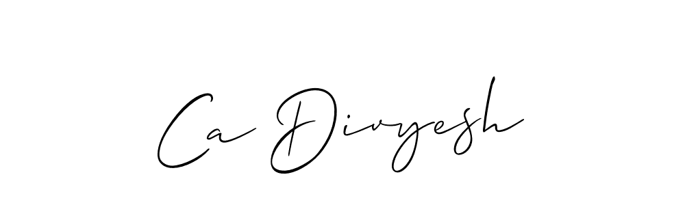 if you are searching for the best signature style for your name Ca Divyesh. so please give up your signature search. here we have designed multiple signature styles  using Allison_Script. Ca Divyesh signature style 2 images and pictures png