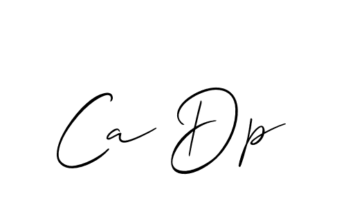 Create a beautiful signature design for name Ca Dp. With this signature (Allison_Script) fonts, you can make a handwritten signature for free. Ca Dp signature style 2 images and pictures png