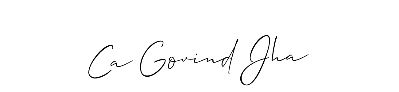 Make a beautiful signature design for name Ca Govind Jha. Use this online signature maker to create a handwritten signature for free. Ca Govind Jha signature style 2 images and pictures png