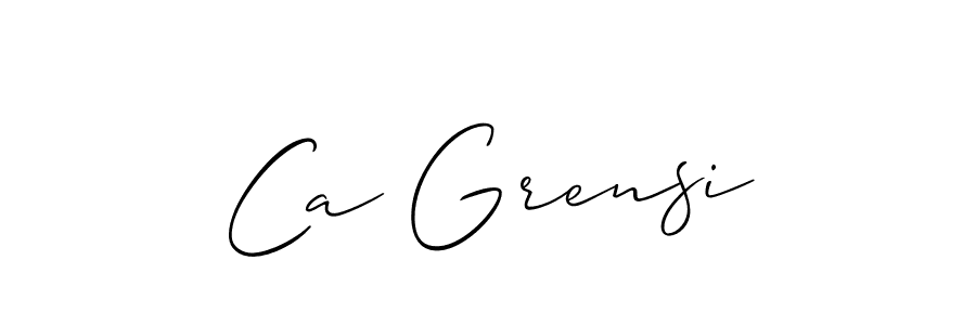 Allison_Script is a professional signature style that is perfect for those who want to add a touch of class to their signature. It is also a great choice for those who want to make their signature more unique. Get Ca Grensi name to fancy signature for free. Ca Grensi signature style 2 images and pictures png