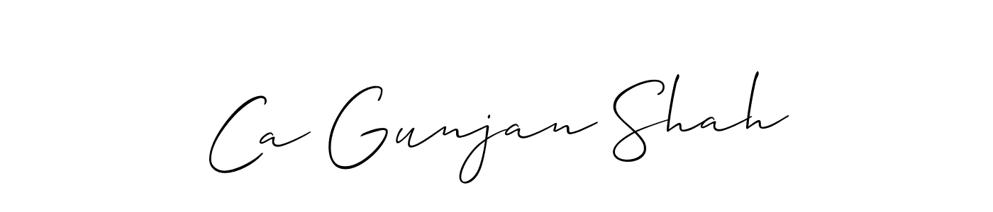 See photos of Ca Gunjan Shah official signature by Spectra . Check more albums & portfolios. Read reviews & check more about Allison_Script font. Ca Gunjan Shah signature style 2 images and pictures png