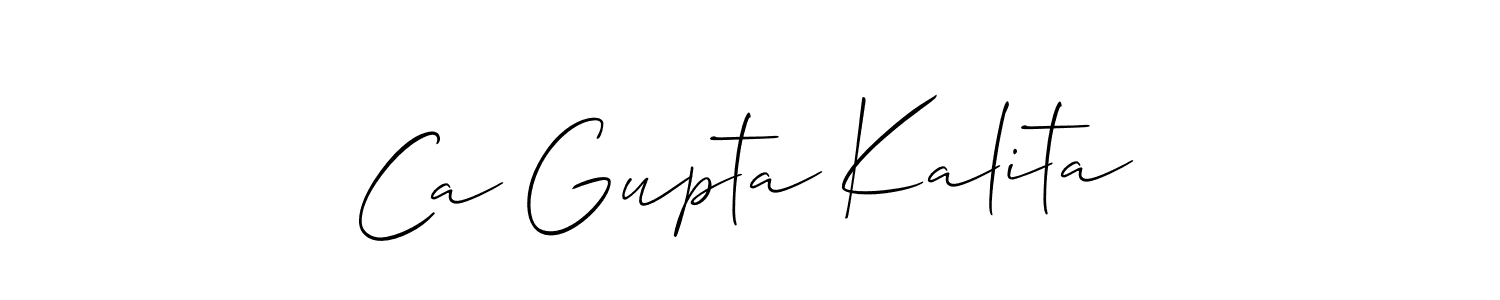 Use a signature maker to create a handwritten signature online. With this signature software, you can design (Allison_Script) your own signature for name Ca Gupta Kalita. Ca Gupta Kalita signature style 2 images and pictures png
