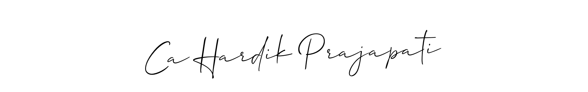 Make a beautiful signature design for name Ca Hardik Prajapati. Use this online signature maker to create a handwritten signature for free. Ca Hardik Prajapati signature style 2 images and pictures png