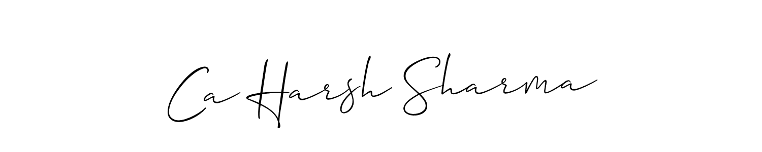 Ca Harsh Sharma stylish signature style. Best Handwritten Sign (Allison_Script) for my name. Handwritten Signature Collection Ideas for my name Ca Harsh Sharma. Ca Harsh Sharma signature style 2 images and pictures png