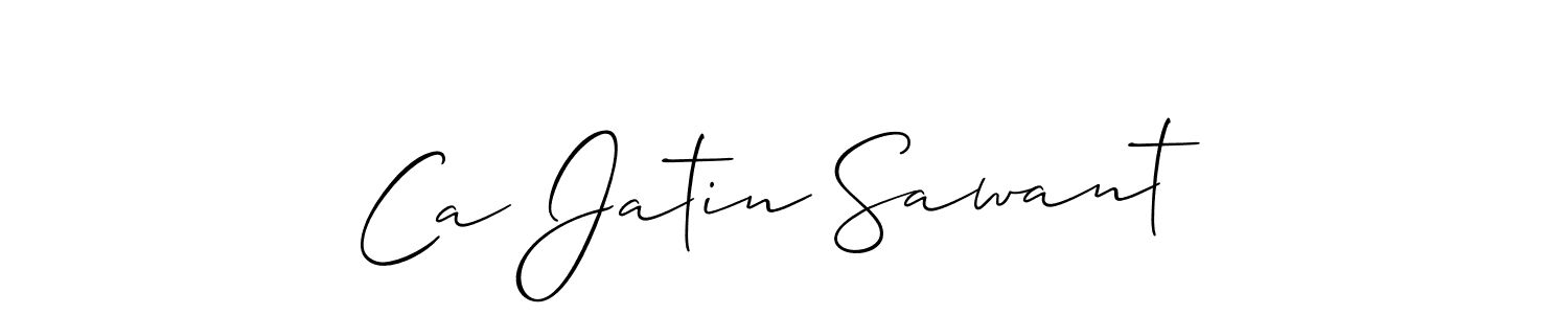 Similarly Allison_Script is the best handwritten signature design. Signature creator online .You can use it as an online autograph creator for name Ca Jatin Sawant. Ca Jatin Sawant signature style 2 images and pictures png