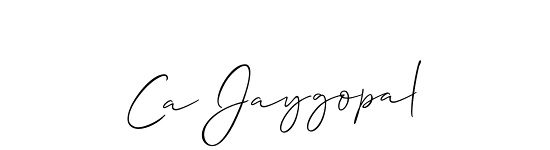 How to make Ca Jaygopal name signature. Use Allison_Script style for creating short signs online. This is the latest handwritten sign. Ca Jaygopal signature style 2 images and pictures png