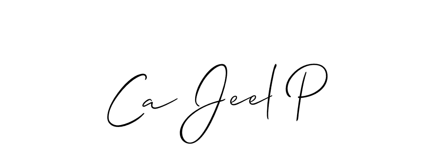 Ca Jeel P stylish signature style. Best Handwritten Sign (Allison_Script) for my name. Handwritten Signature Collection Ideas for my name Ca Jeel P. Ca Jeel P signature style 2 images and pictures png