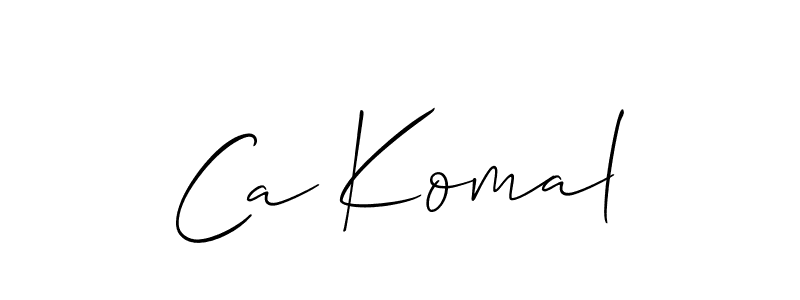 Also we have Ca Komal name is the best signature style. Create professional handwritten signature collection using Allison_Script autograph style. Ca Komal signature style 2 images and pictures png