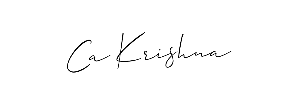 Similarly Allison_Script is the best handwritten signature design. Signature creator online .You can use it as an online autograph creator for name Ca Krishna. Ca Krishna signature style 2 images and pictures png