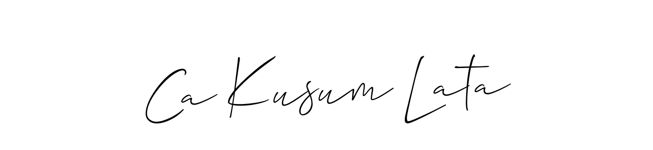 Make a beautiful signature design for name Ca Kusum Lata. Use this online signature maker to create a handwritten signature for free. Ca Kusum Lata signature style 2 images and pictures png