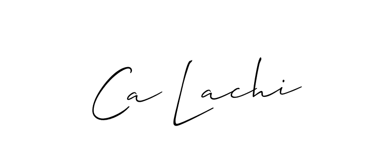 Similarly Allison_Script is the best handwritten signature design. Signature creator online .You can use it as an online autograph creator for name Ca Lachi. Ca Lachi signature style 2 images and pictures png