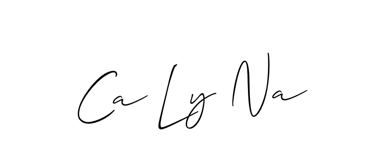 It looks lik you need a new signature style for name Ca Ly Na. Design unique handwritten (Allison_Script) signature with our free signature maker in just a few clicks. Ca Ly Na signature style 2 images and pictures png