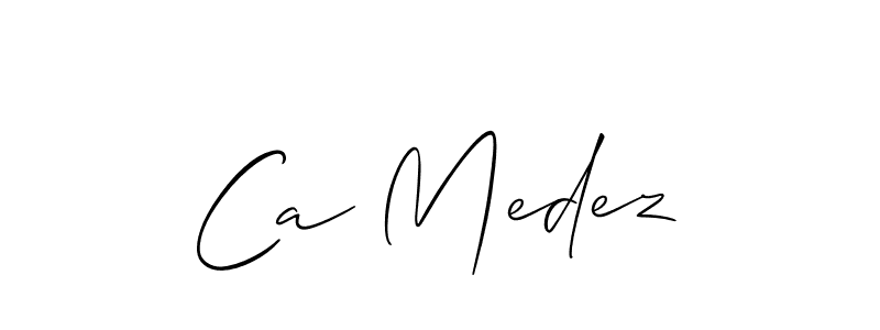 How to make Ca Medez name signature. Use Allison_Script style for creating short signs online. This is the latest handwritten sign. Ca Medez signature style 2 images and pictures png