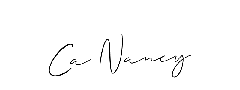 Make a short Ca Nancy signature style. Manage your documents anywhere anytime using Allison_Script. Create and add eSignatures, submit forms, share and send files easily. Ca Nancy signature style 2 images and pictures png