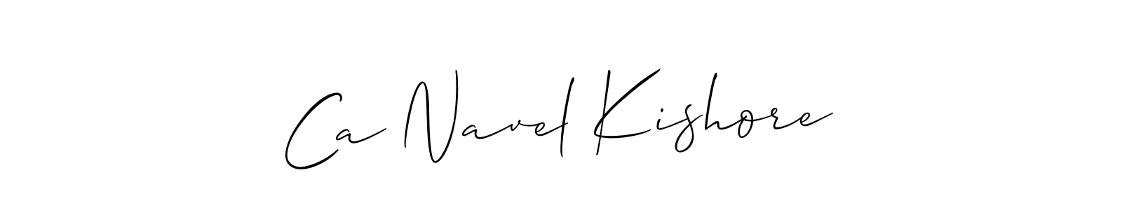 You can use this online signature creator to create a handwritten signature for the name Ca Navel Kishore. This is the best online autograph maker. Ca Navel Kishore signature style 2 images and pictures png