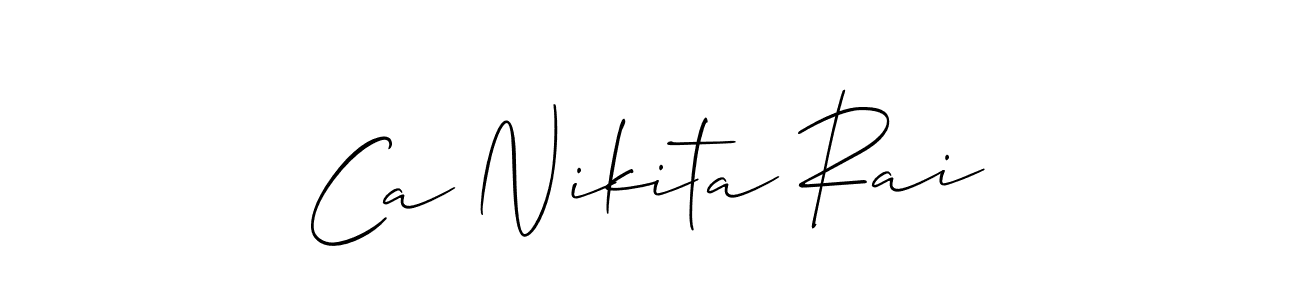 Best and Professional Signature Style for Ca Nikita Rai. Allison_Script Best Signature Style Collection. Ca Nikita Rai signature style 2 images and pictures png