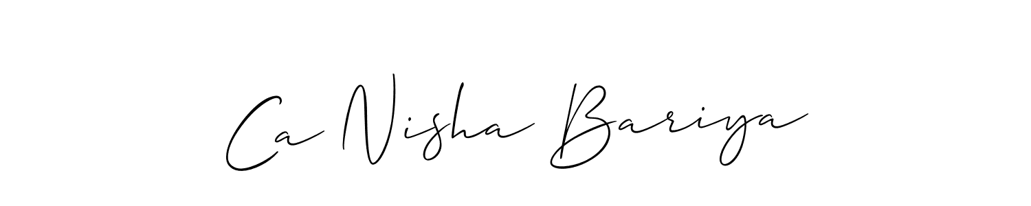 Make a beautiful signature design for name Ca Nisha Bariya. Use this online signature maker to create a handwritten signature for free. Ca Nisha Bariya signature style 2 images and pictures png