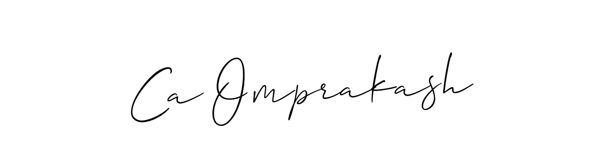 It looks lik you need a new signature style for name Ca Omprakash. Design unique handwritten (Allison_Script) signature with our free signature maker in just a few clicks. Ca Omprakash signature style 2 images and pictures png