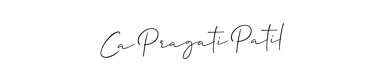 Best and Professional Signature Style for Ca Pragati Patil. Allison_Script Best Signature Style Collection. Ca Pragati Patil signature style 2 images and pictures png
