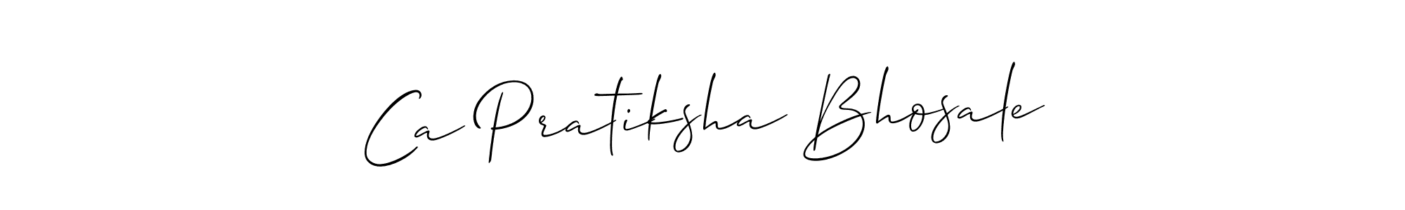 Design your own signature with our free online signature maker. With this signature software, you can create a handwritten (Allison_Script) signature for name Ca Pratiksha Bhosale. Ca Pratiksha Bhosale signature style 2 images and pictures png