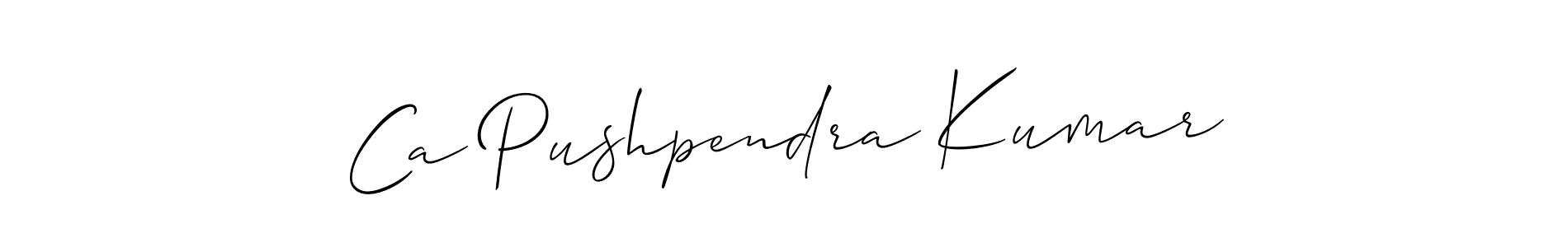 Allison_Script is a professional signature style that is perfect for those who want to add a touch of class to their signature. It is also a great choice for those who want to make their signature more unique. Get Ca Pushpendra Kumar name to fancy signature for free. Ca Pushpendra Kumar signature style 2 images and pictures png