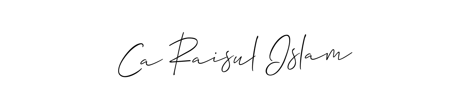 Design your own signature with our free online signature maker. With this signature software, you can create a handwritten (Allison_Script) signature for name Ca Raisul Islam. Ca Raisul Islam signature style 2 images and pictures png