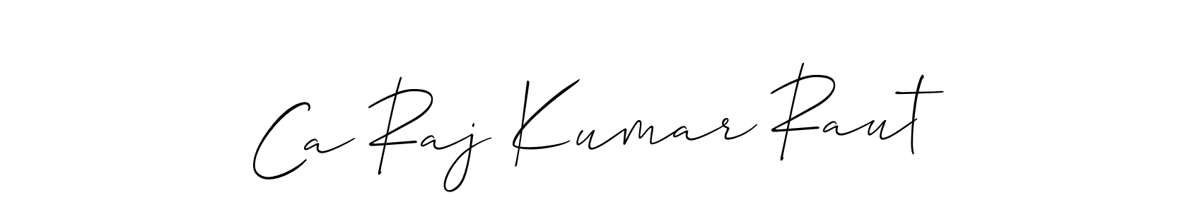 if you are searching for the best signature style for your name Ca Raj Kumar Raut. so please give up your signature search. here we have designed multiple signature styles  using Allison_Script. Ca Raj Kumar Raut signature style 2 images and pictures png