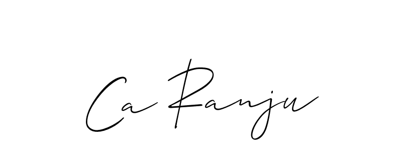 Similarly Allison_Script is the best handwritten signature design. Signature creator online .You can use it as an online autograph creator for name Ca Ranju. Ca Ranju signature style 2 images and pictures png