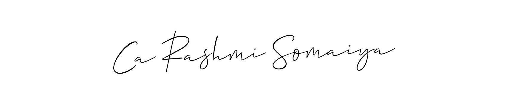 You can use this online signature creator to create a handwritten signature for the name Ca Rashmi Somaiya. This is the best online autograph maker. Ca Rashmi Somaiya signature style 2 images and pictures png