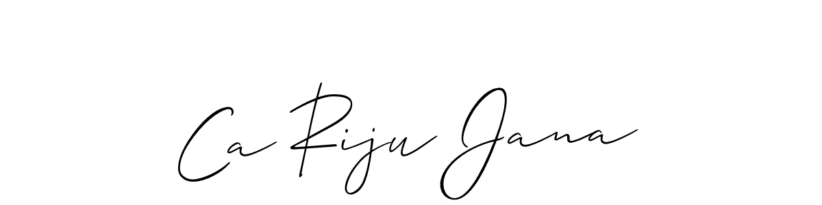 if you are searching for the best signature style for your name Ca Riju Jana. so please give up your signature search. here we have designed multiple signature styles  using Allison_Script. Ca Riju Jana signature style 2 images and pictures png