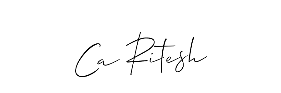 Design your own signature with our free online signature maker. With this signature software, you can create a handwritten (Allison_Script) signature for name Ca Ritesh. Ca Ritesh signature style 2 images and pictures png
