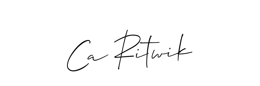 Make a short Ca Ritwik signature style. Manage your documents anywhere anytime using Allison_Script. Create and add eSignatures, submit forms, share and send files easily. Ca Ritwik signature style 2 images and pictures png