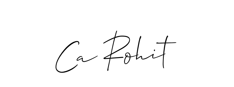 if you are searching for the best signature style for your name Ca Rohit. so please give up your signature search. here we have designed multiple signature styles  using Allison_Script. Ca Rohit signature style 2 images and pictures png