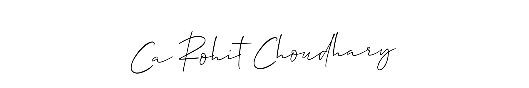 The best way (Allison_Script) to make a short signature is to pick only two or three words in your name. The name Ca Rohit Choudhary include a total of six letters. For converting this name. Ca Rohit Choudhary signature style 2 images and pictures png