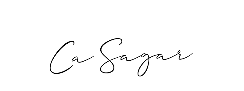 Also we have Ca Sagar name is the best signature style. Create professional handwritten signature collection using Allison_Script autograph style. Ca Sagar signature style 2 images and pictures png