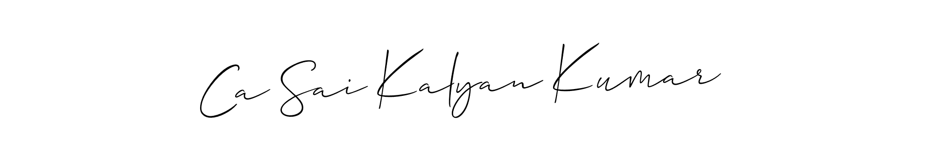 Design your own signature with our free online signature maker. With this signature software, you can create a handwritten (Allison_Script) signature for name Ca Sai Kalyan Kumar. Ca Sai Kalyan Kumar signature style 2 images and pictures png