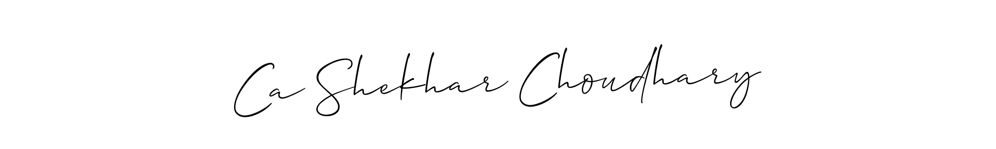 You should practise on your own different ways (Allison_Script) to write your name (Ca Shekhar Choudhary) in signature. don't let someone else do it for you. Ca Shekhar Choudhary signature style 2 images and pictures png