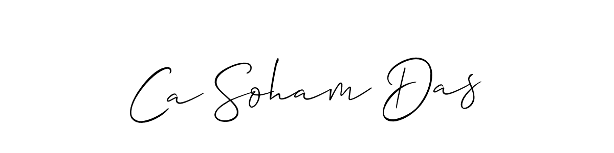 It looks lik you need a new signature style for name Ca Soham Das. Design unique handwritten (Allison_Script) signature with our free signature maker in just a few clicks. Ca Soham Das signature style 2 images and pictures png